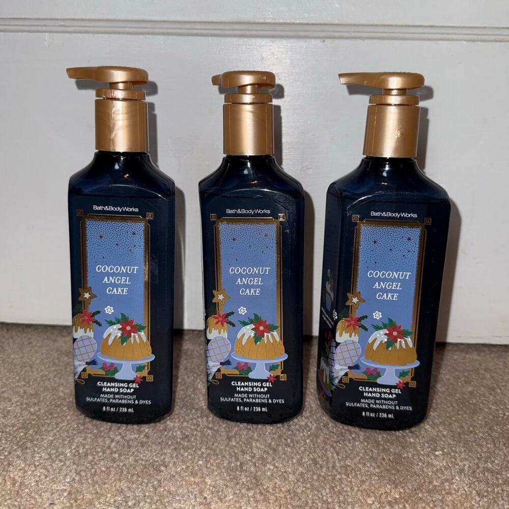 New Bath & Body Works Coconut Angel Cake Hand Soap set of 3